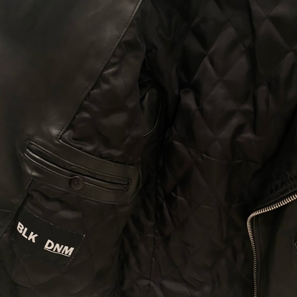 BLK DNM Black Leather Jacket - Picture 4 of 6